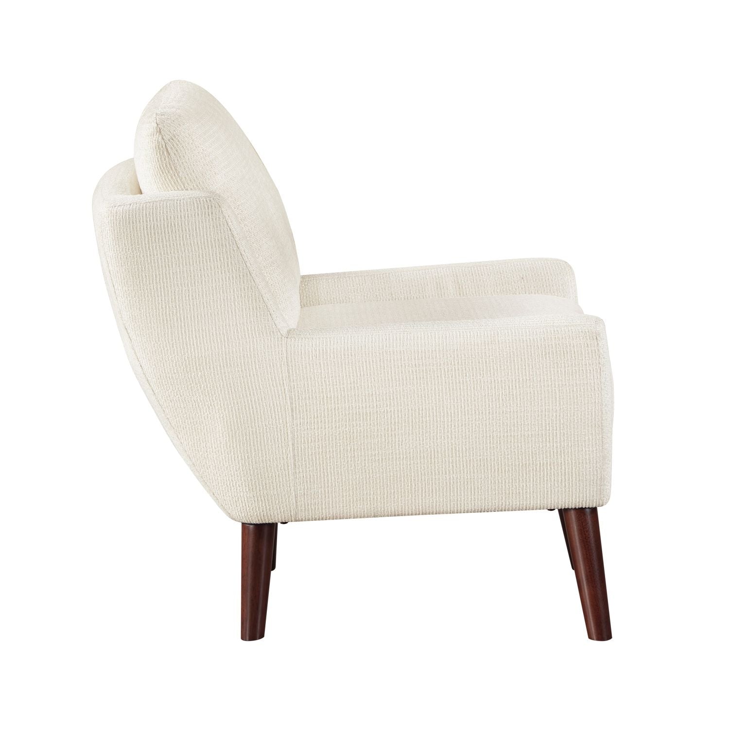 Chenille Mid-Century Accent Chair, Beige, 26.5" Wide (view 4)