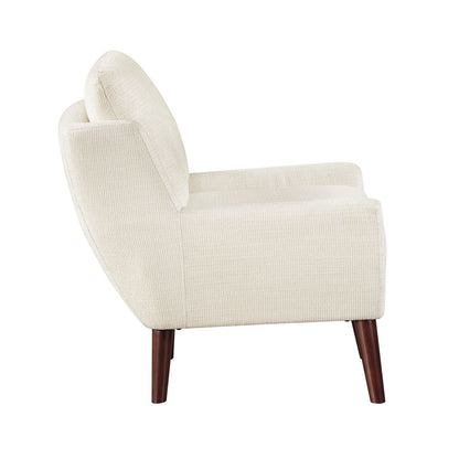 Chenille Mid-Century Accent Chair, Beige, 26.5" Wide (view 4)