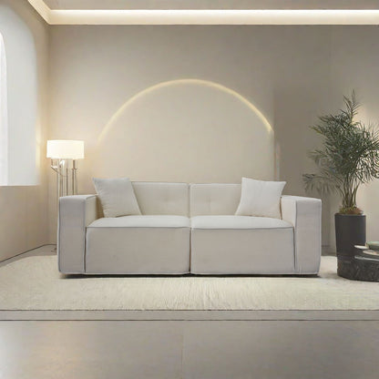 Upholstered 3-Seat Mid-Century Sofa, Dark Blue (view 9)