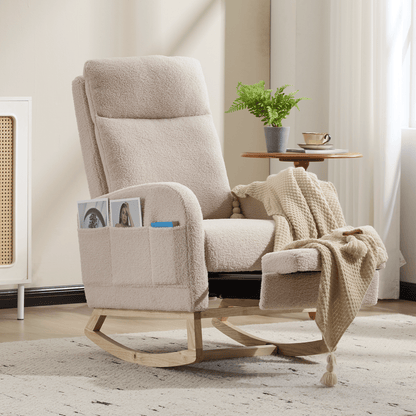 Wood Mid-Century Rocking Chair, WHITE (view 9)