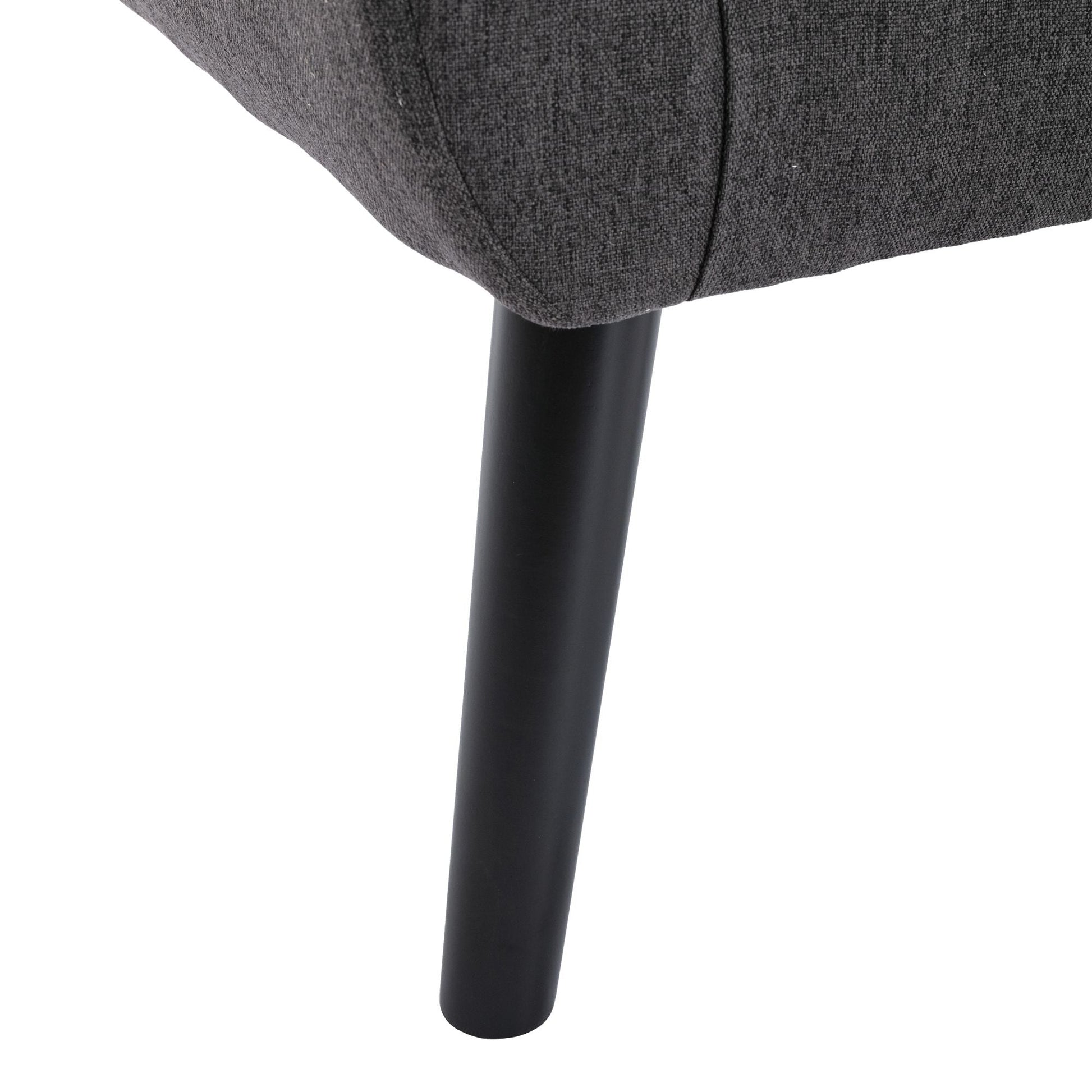 Linen Mid-Century Accent Chair, Light Gray (view 27)