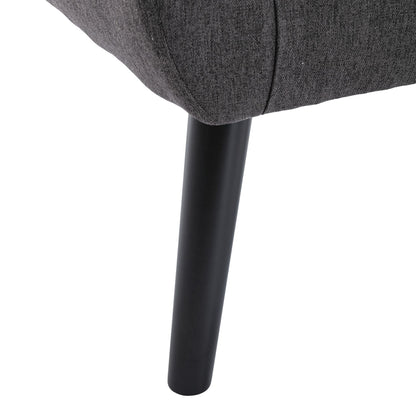 Linen Mid-Century Accent Chair, Light Gray (view 27)