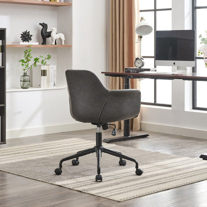 Faux Leather Mid-Century Accent Chair (view 39)