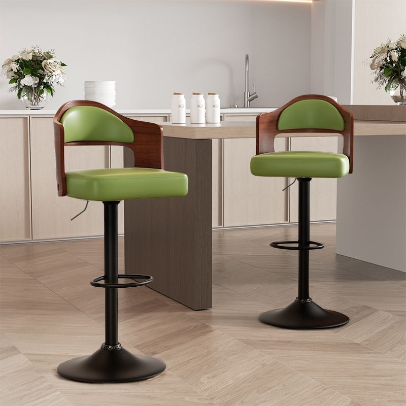 Faux Leather Swivel Bar Stools, Set of 2, PU Leather (view 43)