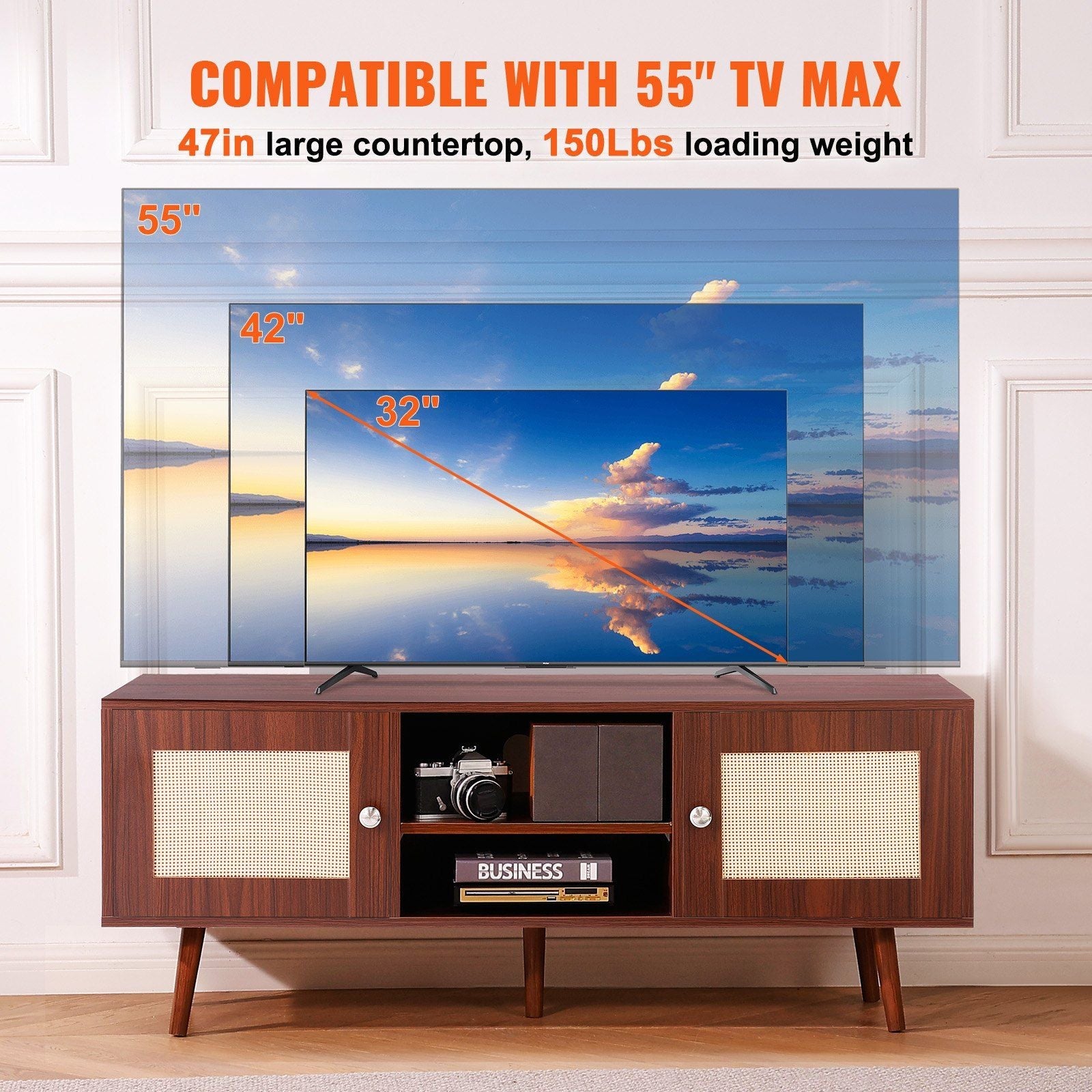 55" TV Mid-Century TV Stand (view 5)