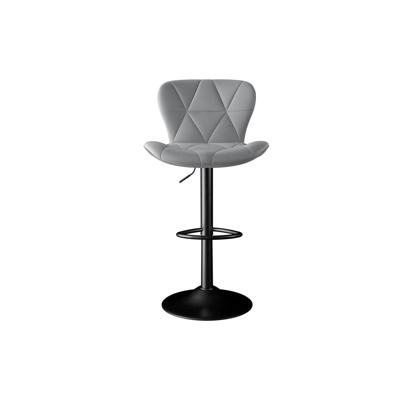 Faux Leather Swivel Bar Stools, Set of 2, Black (view 100)