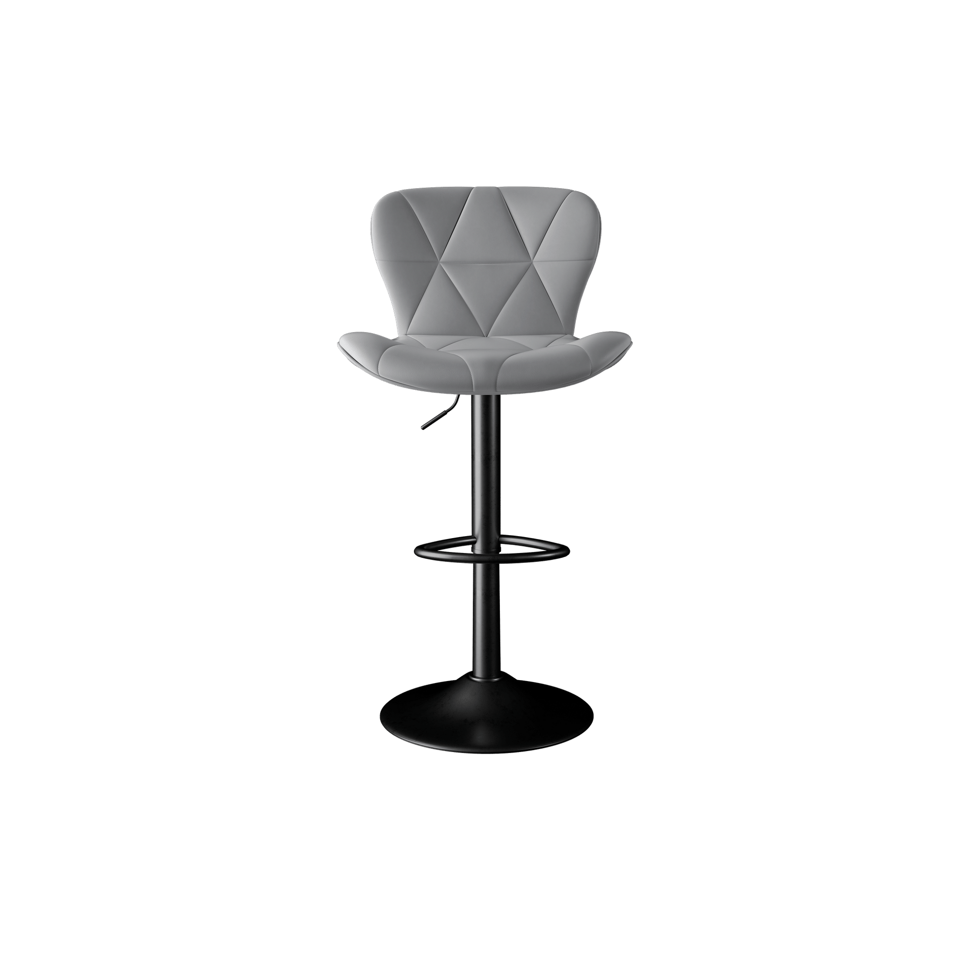 Faux Leather Swivel Bar Stools, Set of 2, Black (view 100)