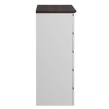 5-Drawer Mid-Century Dresser, White, 60" Wide (view 12)