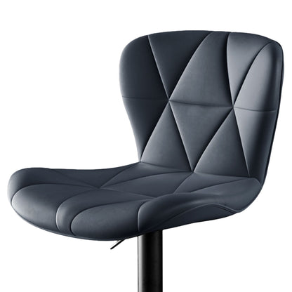 Faux Leather Swivel Bar Stools, Set of 2, Black (view 85)