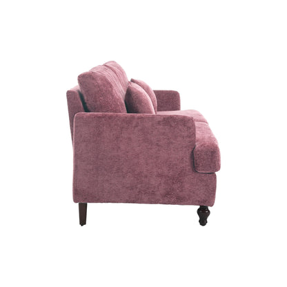 Chenille 2-Seat Mid-Century Sofa, Brown, 68.9" Wide (view 17)