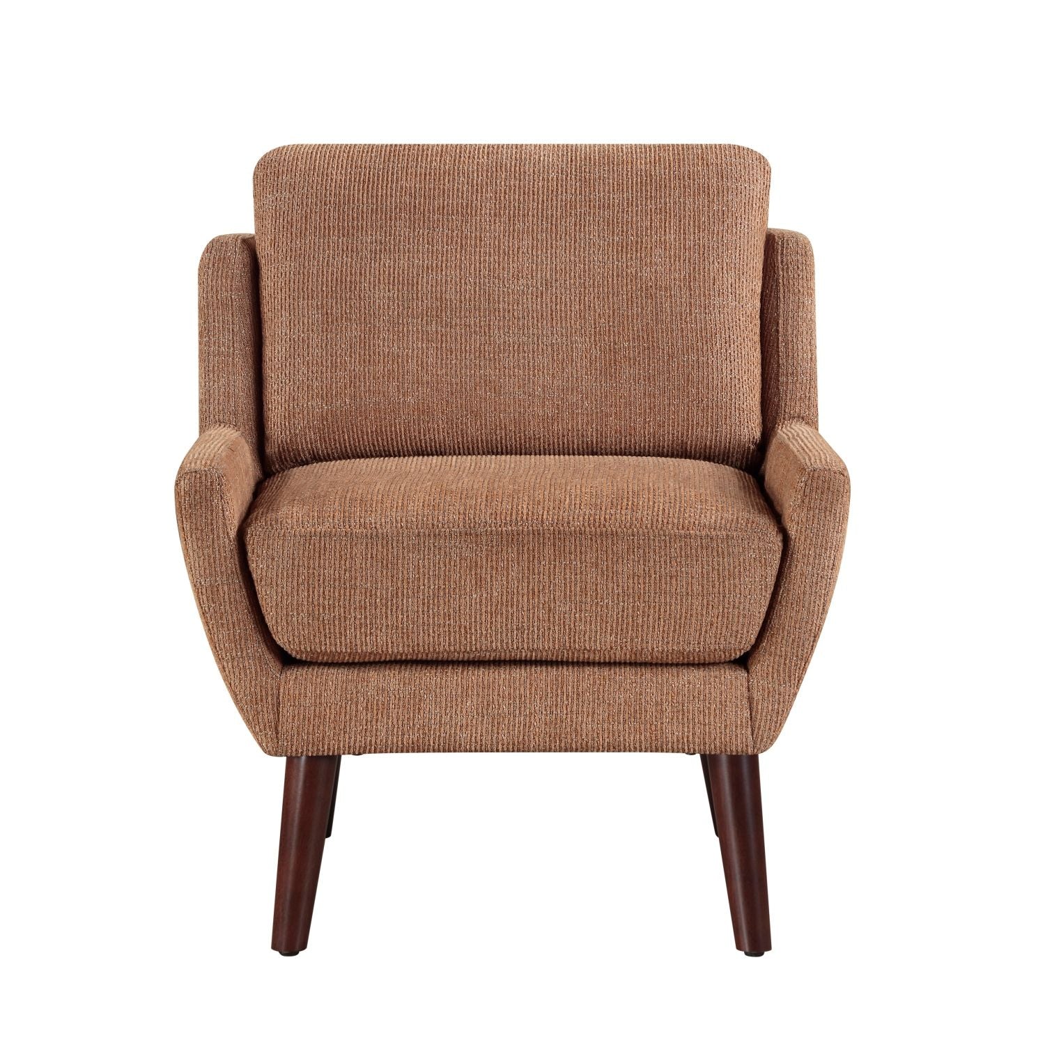 Chenille Mid-Century Accent Chair, Orange, 31" Tall (view 3)