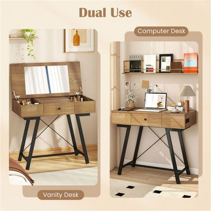 38 Inch Flip Top Vanity Desk with USB C Charging Station view 9
