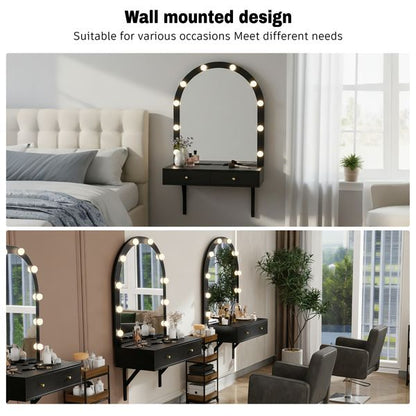Wall Mounted LED Makeup Vanity with Power Outlet and USB view 8