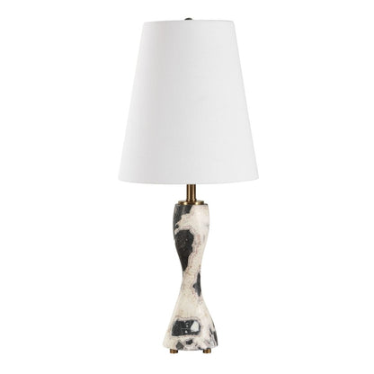 Black and White Marble Buffet Lamp