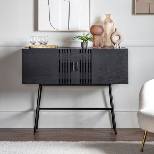 Black Two-Door Sideboard