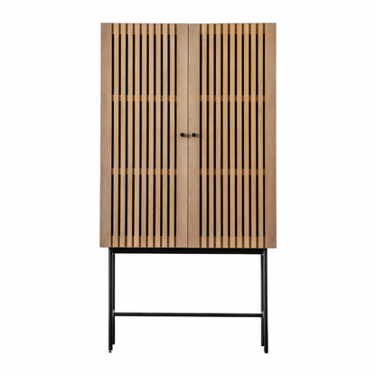 Oak Two-Door Cocktail Cabinet