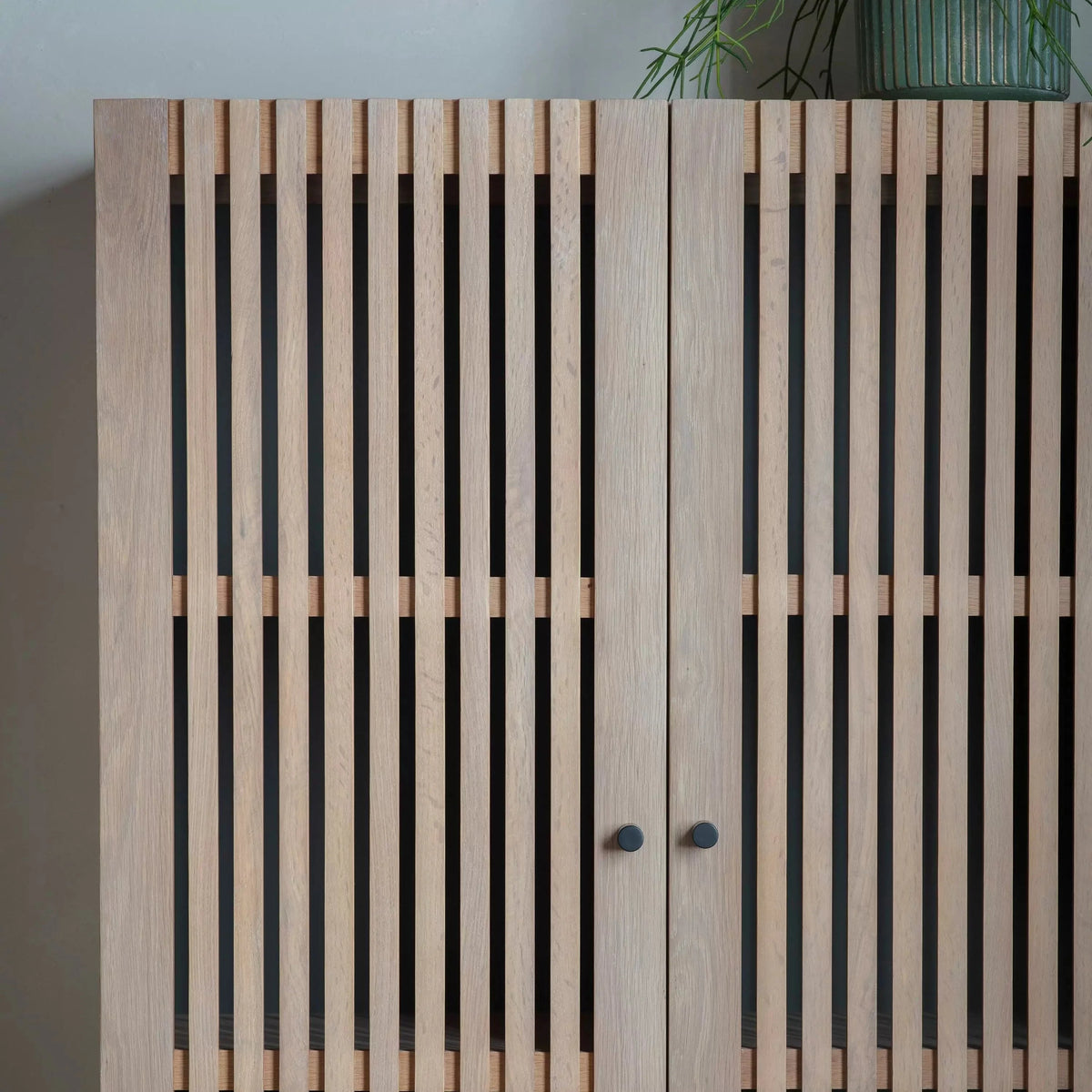 Oak Two-Door Cocktail Cabinet