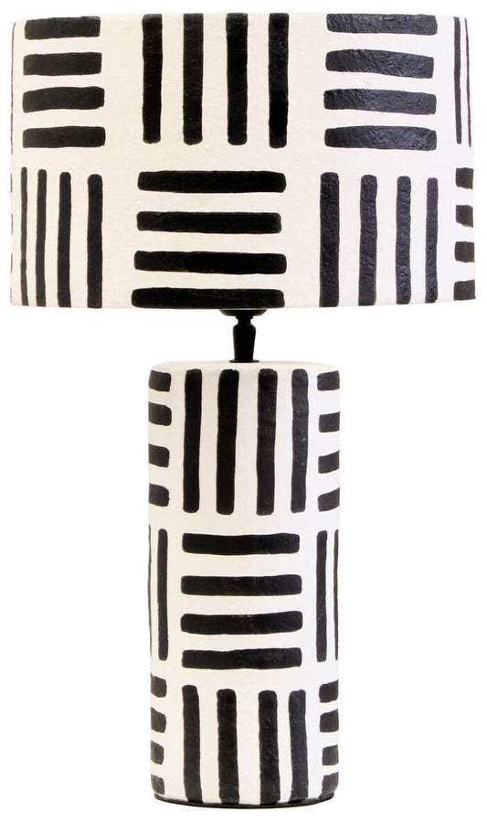 Black and White Geometric Table Lamp