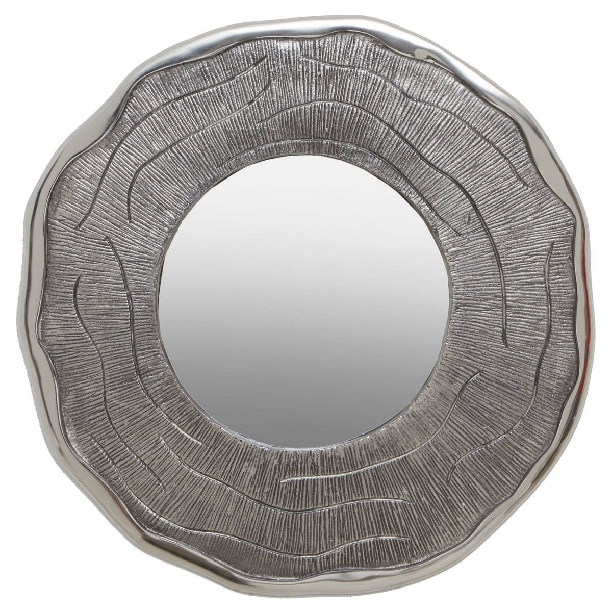 Small Oak-Look Wall Mirror