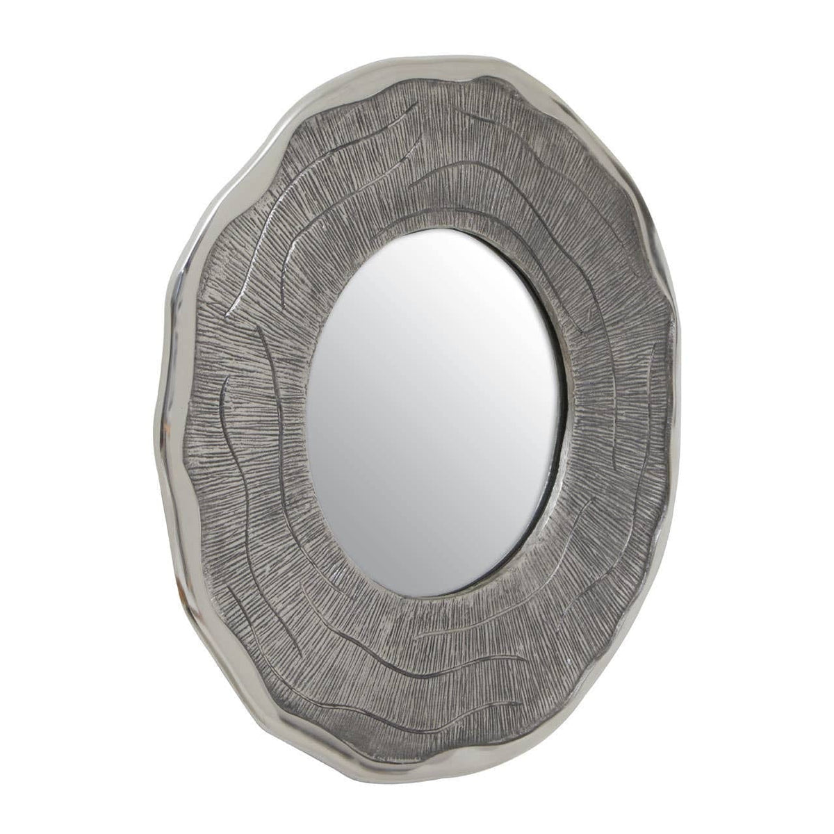 Small Oak-Look Wall Mirror