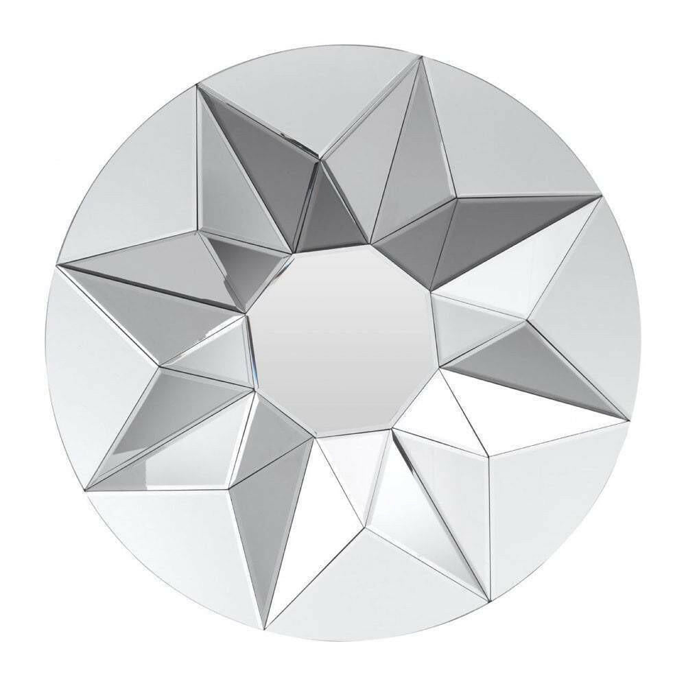 3D Round Wall Mirror on a white background