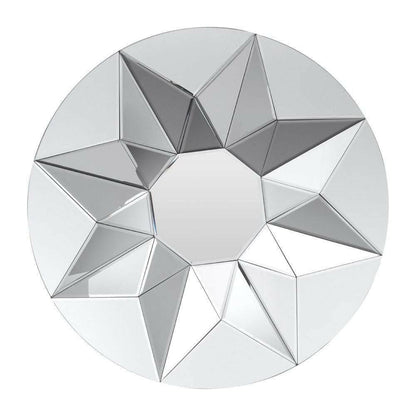 3D Round Wall Mirror on a white background