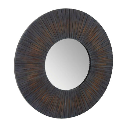 Antique Wood Wall Mirror, close-up detail