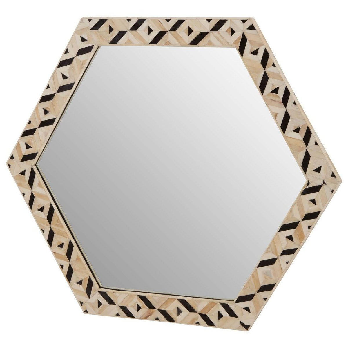 Hexagonal Wall Mirror, close-up detail