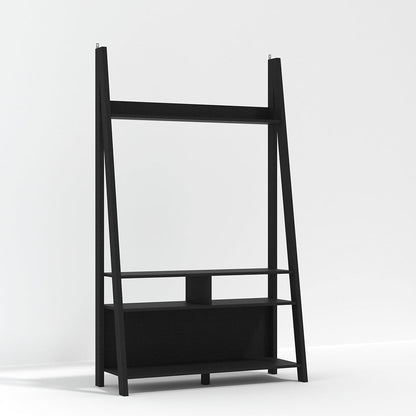 Oak-Look Ladder Bookcase