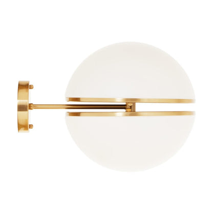 Brushed Brass Ball Wall Light