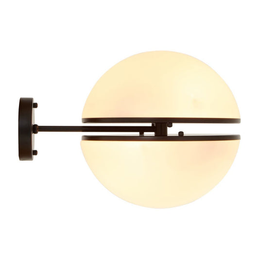 Matte Black Ball Wall Light