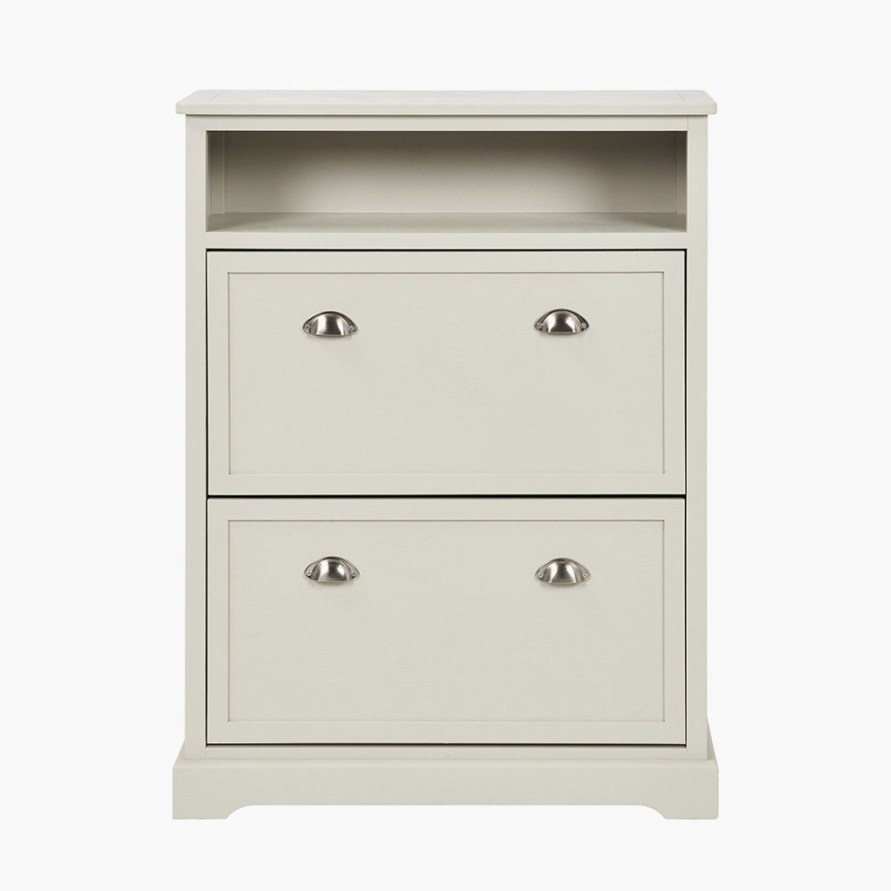 Linen Pine Shoe Storage Cabinet