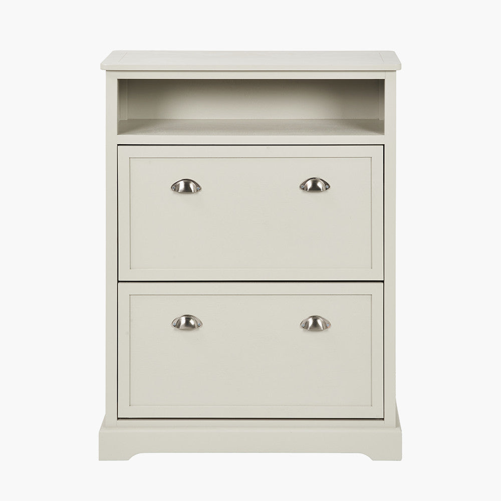 Linen Pine Shoe Storage Cabinet