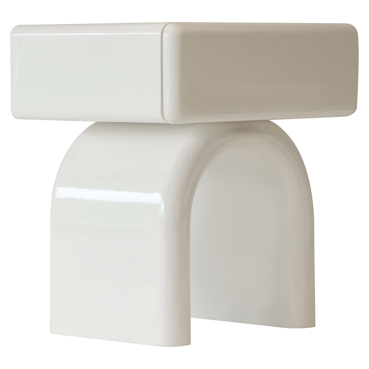Coconut Milk One-Drawer Nightstand