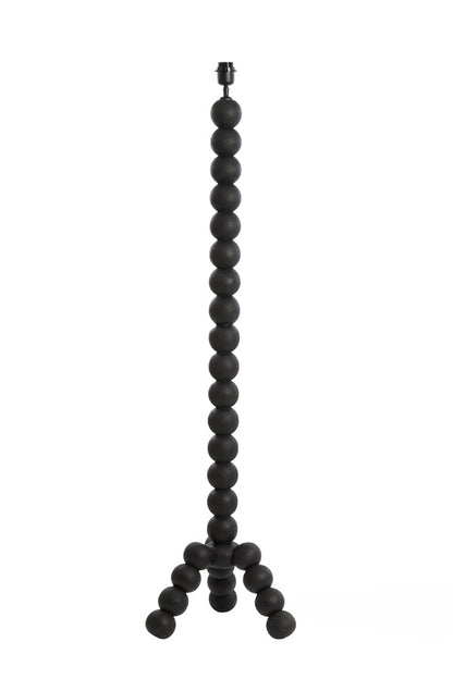 Matte Black Wood Floor Lamp