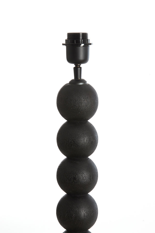 Matte Black Wood Floor Lamp