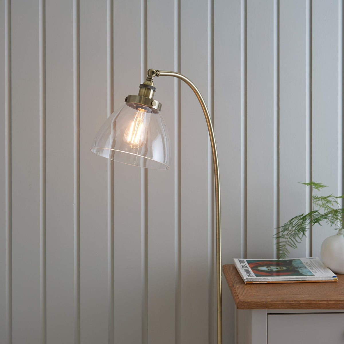 Antique Brass Floor Lamp, Chadderton