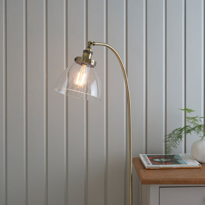 Antique Brass Floor Lamp, Chadderton