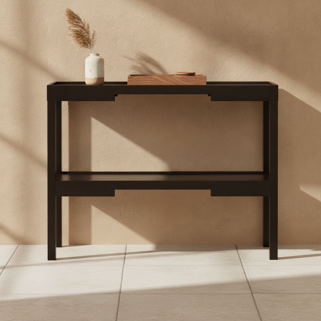 Osaka Console Table in a styled room; decor not included