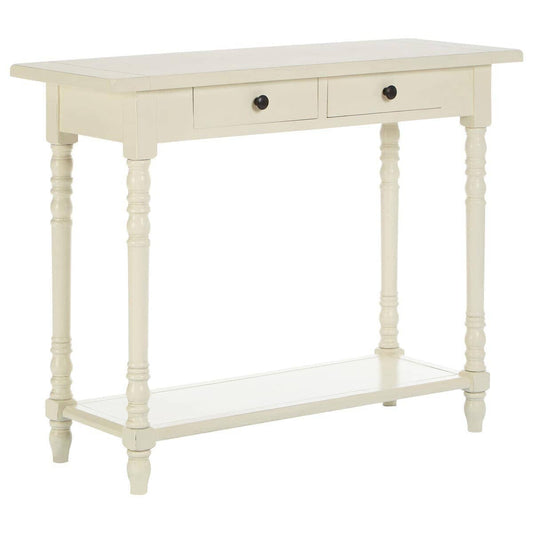 Ivory Two-Drawer Console Table