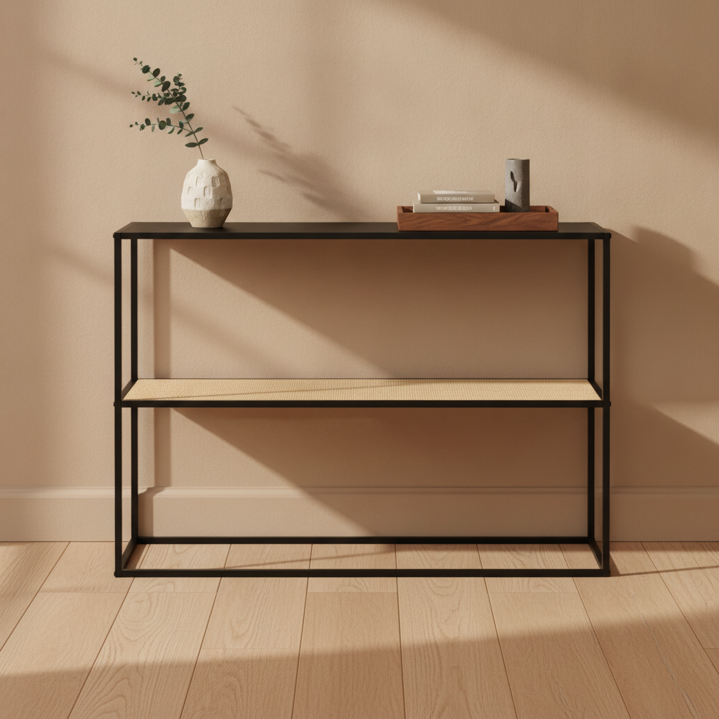 Rectangular Console Table in a styled room; decor not included