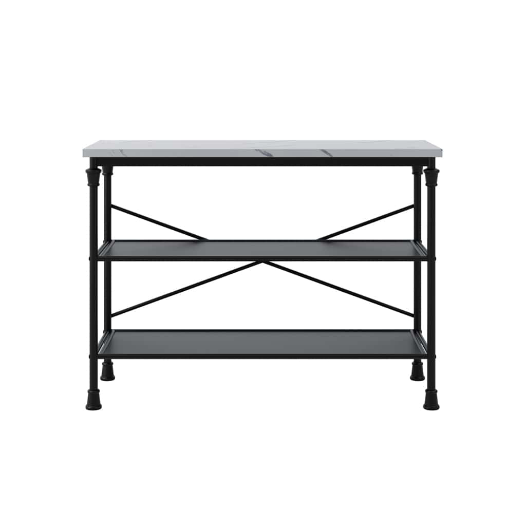 Marble and Black Console Table
