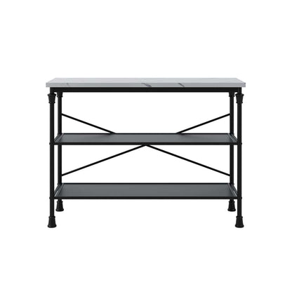 Marble and Black Console Table