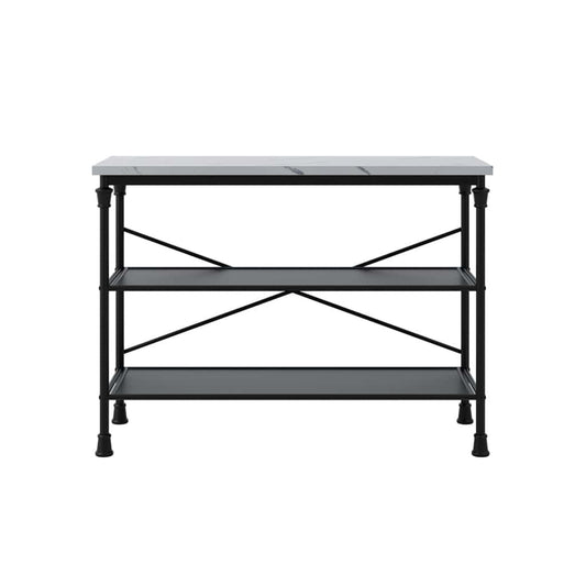 Marble and Black Console Table