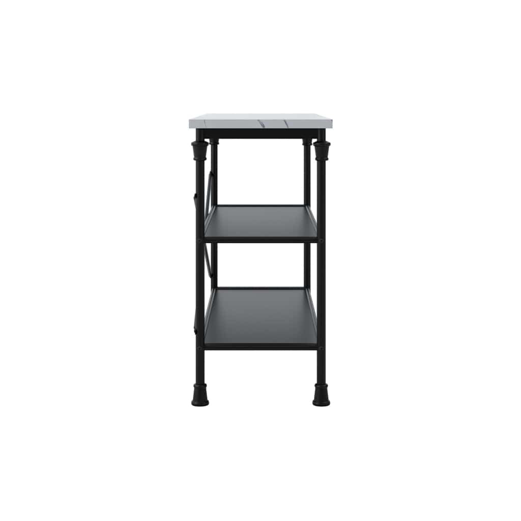 Marble and Black Console Table