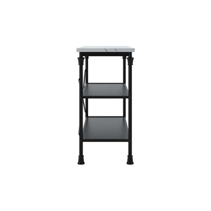 Marble and Black Console Table