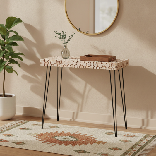 Lacuna Console Table in a styled room; decor not included