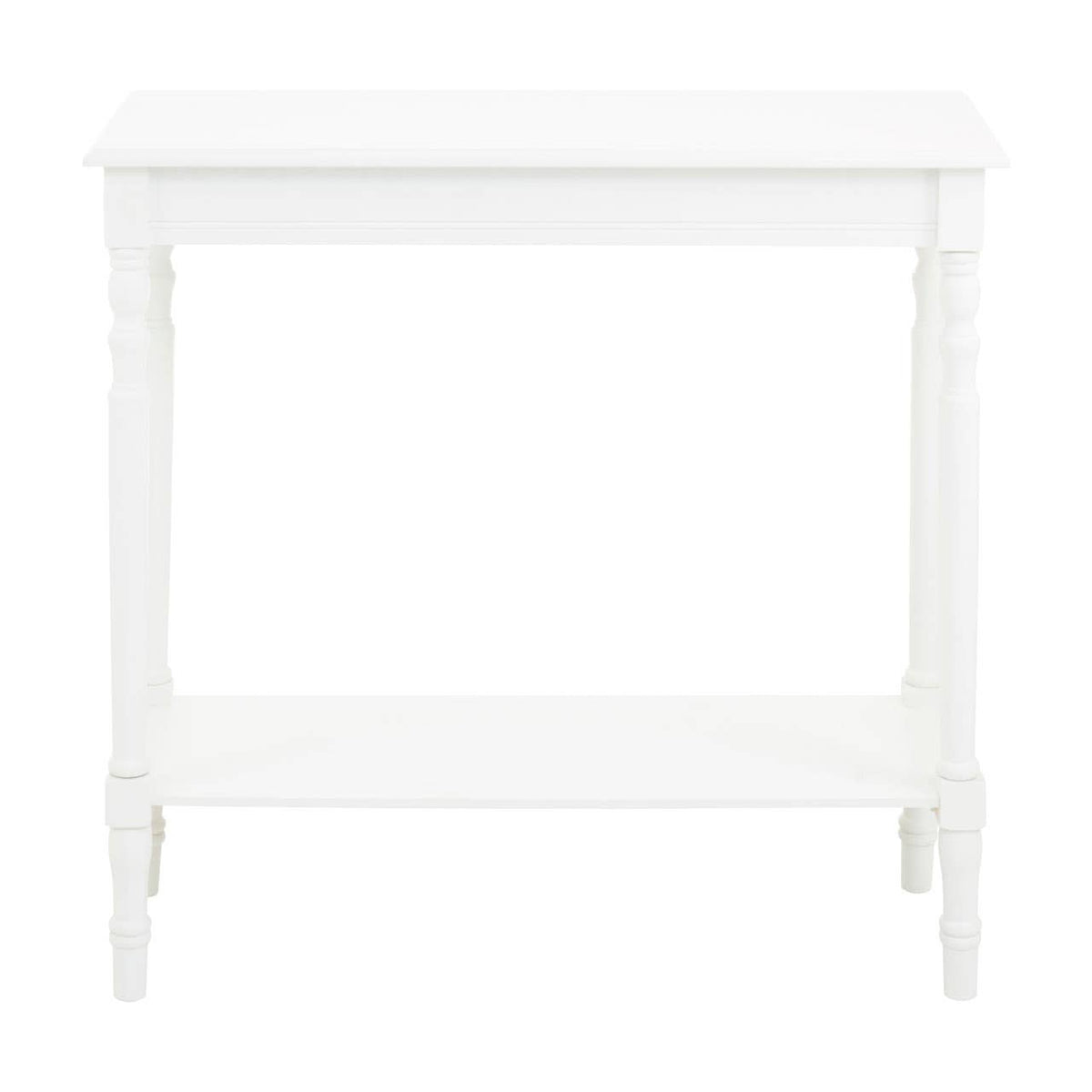 White Rectangular Console Table on a white background