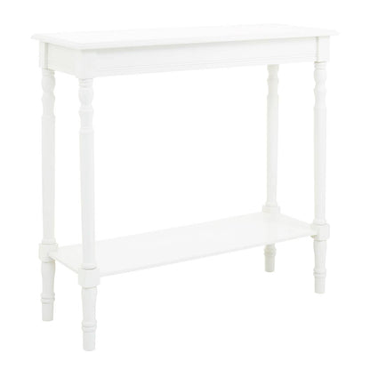 White Rectangular Console Table, close-up detail