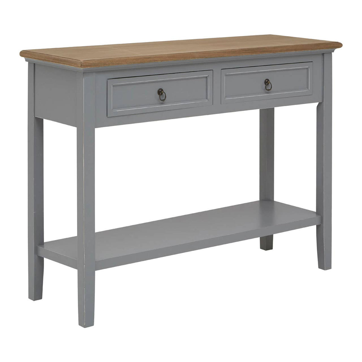 Antique Grey Console Table, close-up detail